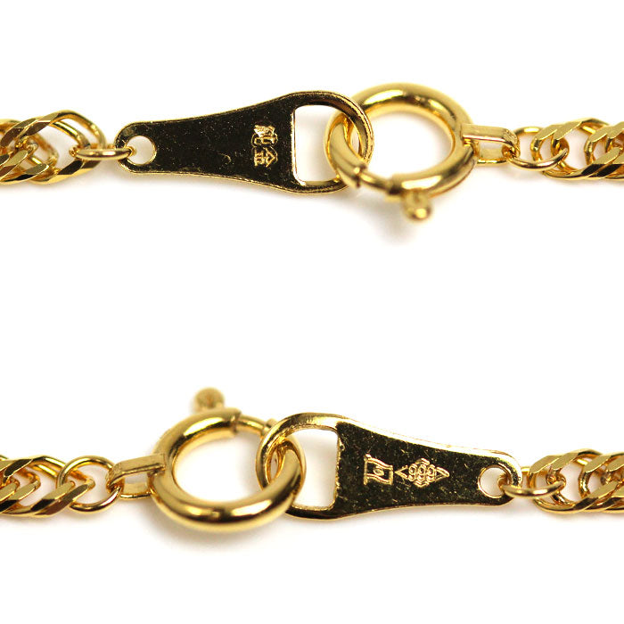 K24YG イエローゴールド ネックレス 喜平6面トリプルカット 8.4g 45cm ユニセックス【未使用】【買取品】