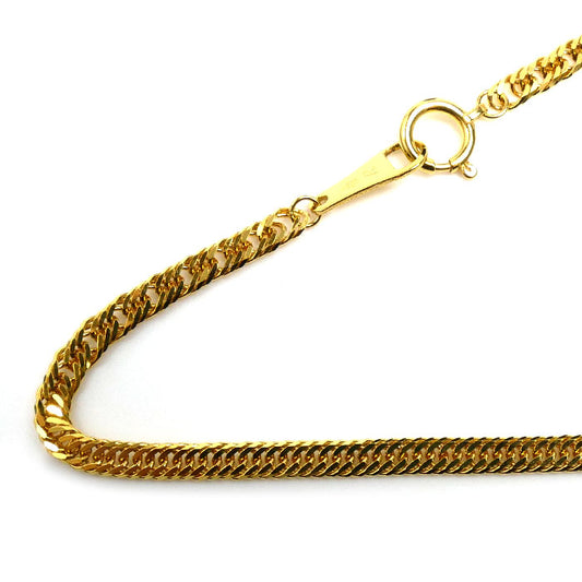 K24YG イエローゴールド ネックレス 喜平6面トリプルカット 8.4g 45cm ユニセックス【未使用】【買取品】