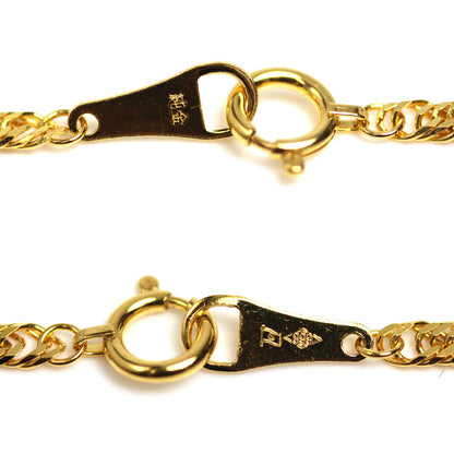 K24YG イエローゴールド ネックレス 喜平6面トリプルカット 8.4g 45cm ユニセックス【未使用】【買取品】