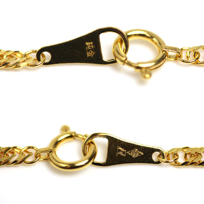 K24YG イエローゴールド ネックレス 喜平6面トリプルカット 9.3g 50cm ユニセックス【未使用】【買取品】