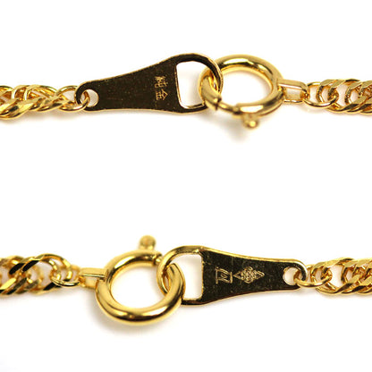 K24YG イエローゴールド ネックレス 喜平6面トリプルカット 9.3g 50cm ユニセックス【未使用】【買取品】