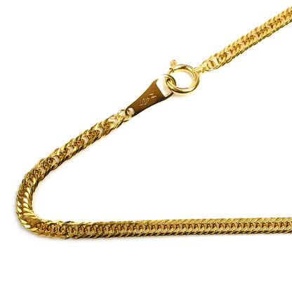 K24YG イエローゴールド ネックレス 喜平6面トリプルカット 9.3g 50cm ユニセックス【未使用】【買取品】