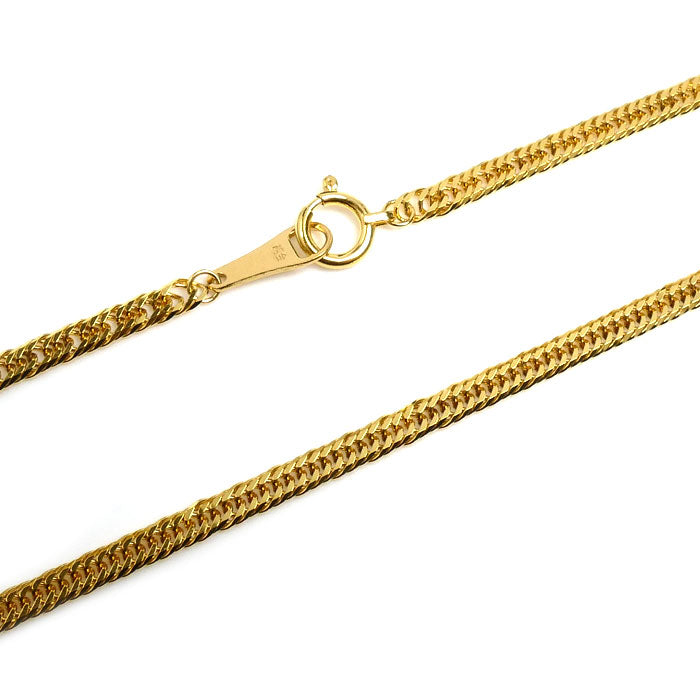 K24YG イエローゴールド ネックレス 喜平6面トリプルカット 9.3g 50cm ユニセックス【未使用】【買取品】