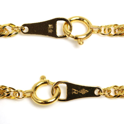 K24YG イエローゴールド ネックレス 喜平6面トリプルカット 9.3g 50cm ユニセックス【未使用】【買取品】