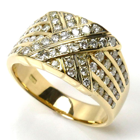 K18YG イエローゴールド リング・指輪 ダイヤモンド1.26ct 20号 13.4g ユニセックス【中古】