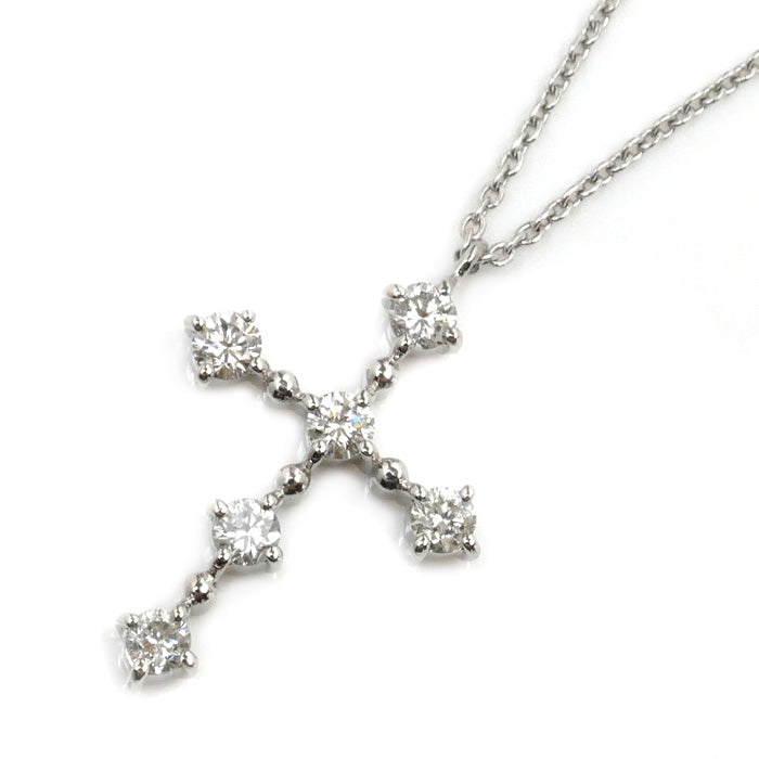 Vendome Aoyama ヴァンドーム青山 Pt900プラチナ Pt850プラチナ クロス ネックレス ダイヤモンド0.38ct 3.2g 40cm レディース【中古】