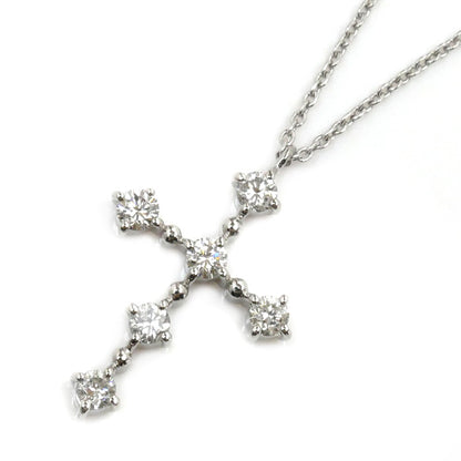 Vendome Aoyama ヴァンドーム青山 Pt900プラチナ Pt850プラチナ クロス ネックレス ダイヤモンド0.38ct 3.2g 40cm レディース【中古】