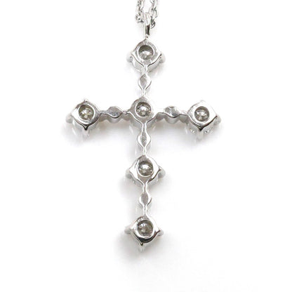 Vendome Aoyama ヴァンドーム青山 Pt900プラチナ Pt850プラチナ クロス ネックレス ダイヤモンド0.38ct 3.2g 40cm レディース【中古】