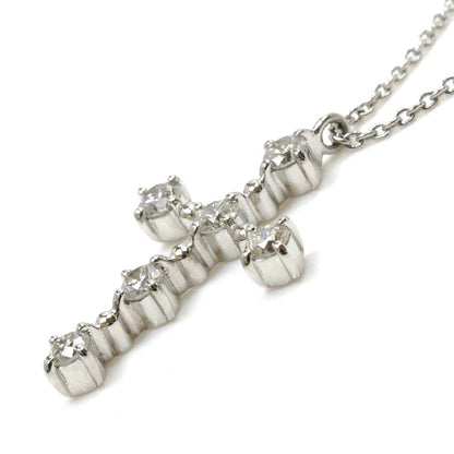 Vendome Aoyama ヴァンドーム青山 Pt900プラチナ Pt850プラチナ クロス ネックレス ダイヤモンド0.38ct 3.2g 40cm レディース【中古】