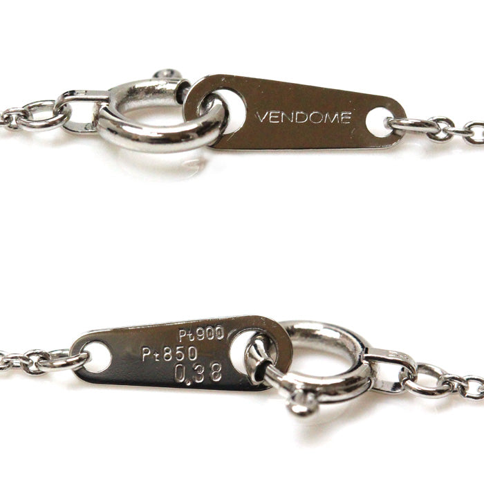 Vendome Aoyama ヴァンドーム青山 Pt900プラチナ Pt850プラチナ クロス ネックレス ダイヤモンド0.38ct 3.2g 40cm レディース【中古】