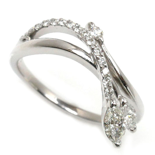 K18WG ホワイトゴールド リング・指輪 ダイヤモンド0.39ct 10号 3.2g レディース【中古】