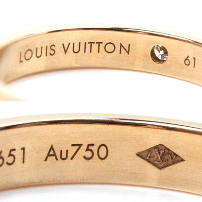 LOUIS VUITTON ルイ・ヴィトン K18PG ピンクゴールド プティット バーグアンプラント 1Pダイヤ リング・指輪 ダイヤモンド 20.5号 61 4.1g レディース【中古】【美品】