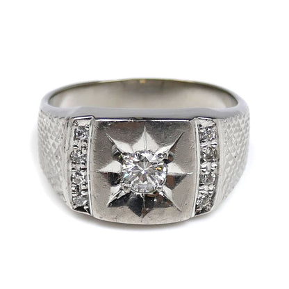 Pt900プラチナ リング・指輪 ダイヤモンド0.30ct/0.12ct 21号 18.6g メンズ【中古】