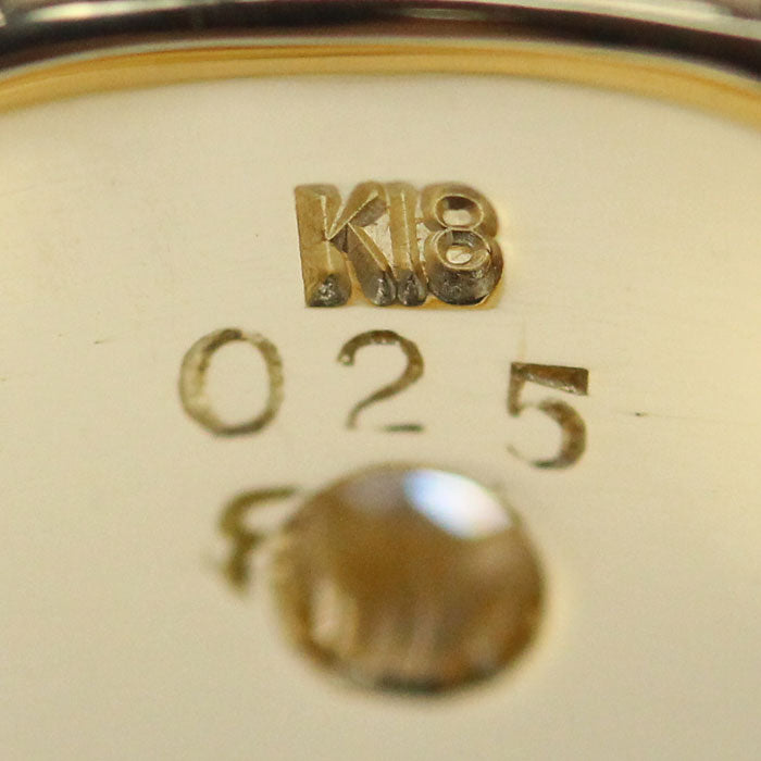 K18YG イエローゴールド 印台 リング・指輪 ダイヤモンド0.25ct 25号 23.6g メンズ【中古】【美品】