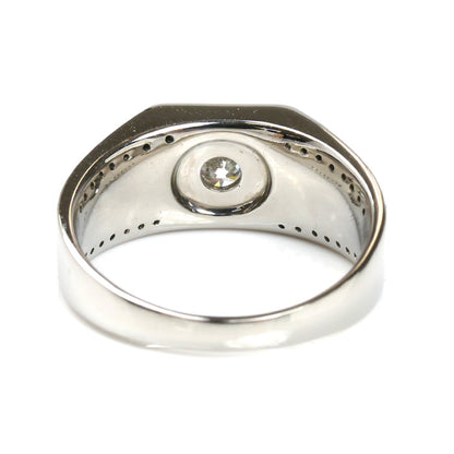 Pt900プラチナ リング・指輪 ダイヤモンド0.32ct/0.39ct 18号 13.1g メンズ【中古】