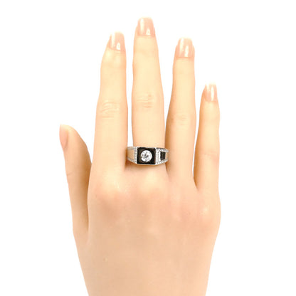 Pt900プラチナ リング・指輪 ダイヤモンド0.32ct/0.39ct 18号 13.1g メンズ【中古】