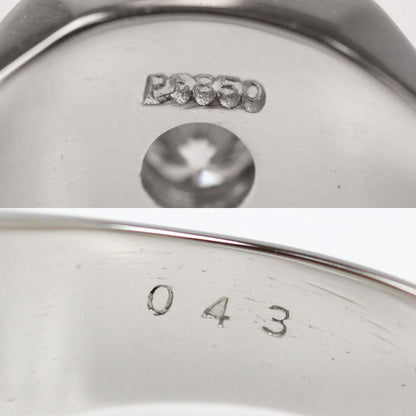 Pt850プラチナ 印台 リング・指輪 ダイヤモンド0.43ct 18.5号 14.1g メンズ【中古】【美品】