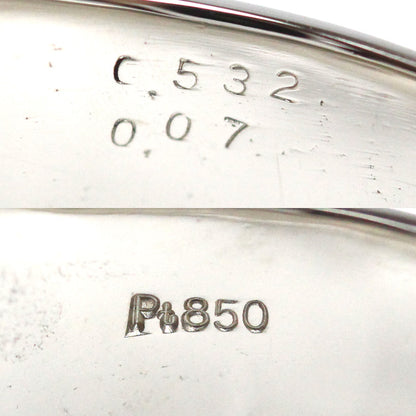Pt850プラチナ リング・指輪 ダイヤモンド0.532ct/0.07ct 22号 17.6g メンズ【中古】【美品】