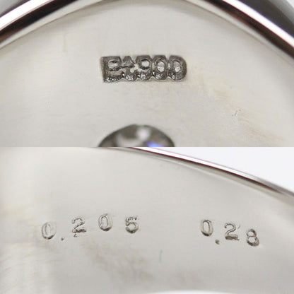 Pt900プラチナ リング・指輪 ダイヤモンド0.28ct/0.205ct 22.5号 19.7g メンズ【中古】【美品】