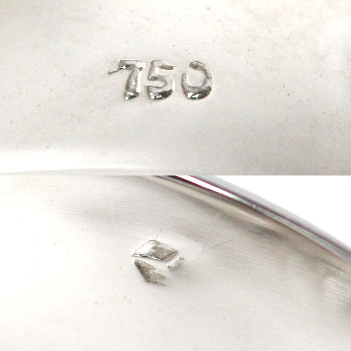 K18WG ホワイトゴールド リング・指輪 ダイヤモンド 25号 13.7g メンズ【中古】【美品】