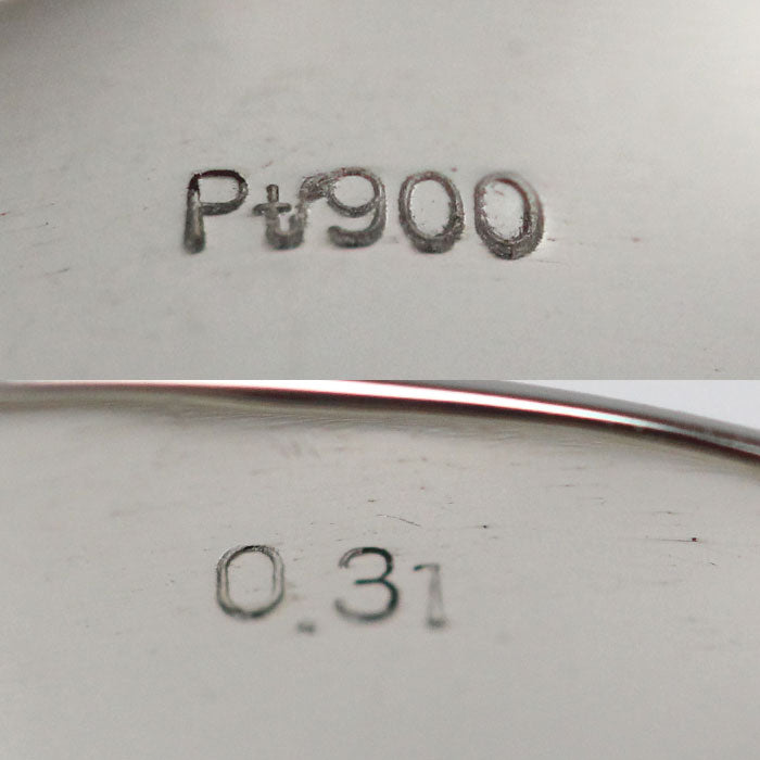 Pt900プラチナ リング・指輪 ダイヤモンド0.31ct 20号 18.8g メンズ【中古】【美品】