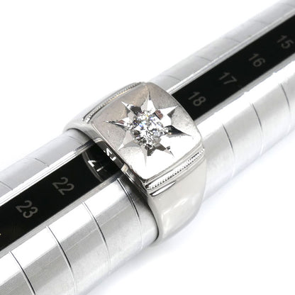 Pt900プラチナ リング・指輪 ダイヤモンド0.31ct 20号 18.8g メンズ【中古】【美品】