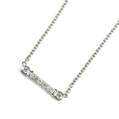 TIFFANY&Co. ティファニー Pt950プラチナ フルールドリス ステム ネックレス ダイヤモンド 2.8g 40.5cm レディース【中古】【美品】