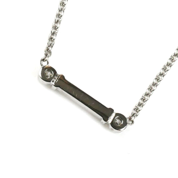 TIFFANY&Co. ティファニー Pt950プラチナ フルールドリス ステム ネックレス ダイヤモンド 2.8g 40.5cm レディース【中古】【美品】