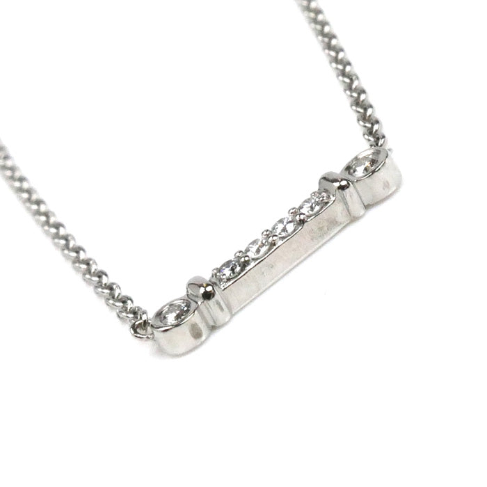 TIFFANY&Co. ティファニー Pt950プラチナ フルールドリス ステム ネックレス ダイヤモンド 2.8g 40.5cm レディース【中古】【美品】