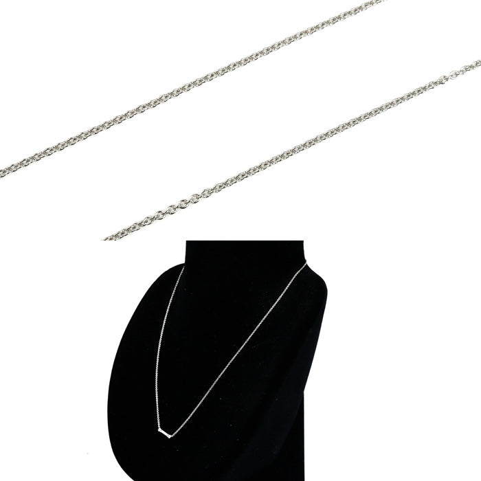 TIFFANY&Co. ティファニー Pt950プラチナ フルールドリス ステム ネックレス ダイヤモンド 2.8g 40.5cm レディース【中古】【美品】