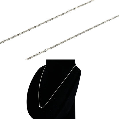 TIFFANY&Co. ティファニー Pt950プラチナ フルールドリス ステム ネックレス ダイヤモンド 2.8g 40.5cm レディース【中古】【美品】