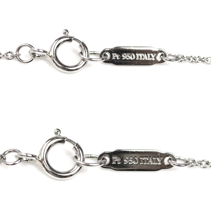 TIFFANY&Co. ティファニー Pt950プラチナ フルールドリス ステム ネックレス ダイヤモンド 2.8g 40.5cm レディース【中古】【美品】