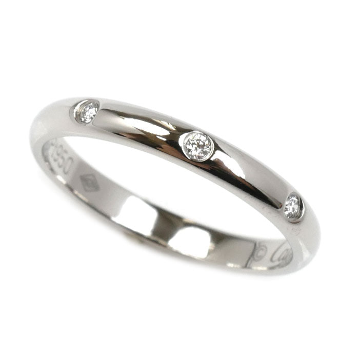 CARTIER カルティエ Pt950プラチナ ウェディング 3Pダイヤ リング・指輪 B4058351 ダイヤモンド 11号 51 2.9g レディース【中古】【美品】