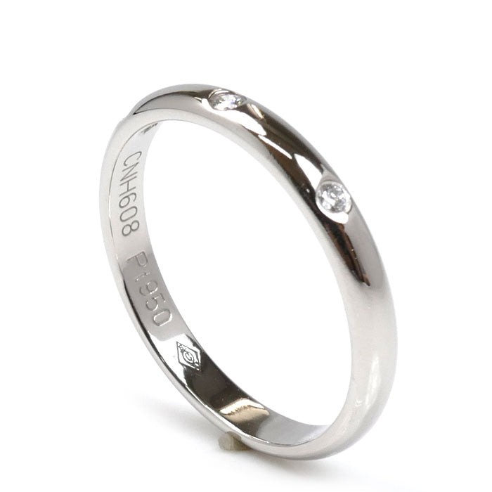 CARTIER カルティエ Pt950プラチナ ウェディング 3Pダイヤ リング・指輪 B4058351 ダイヤモンド 11号 51 2.9g レディース【中古】【美品】