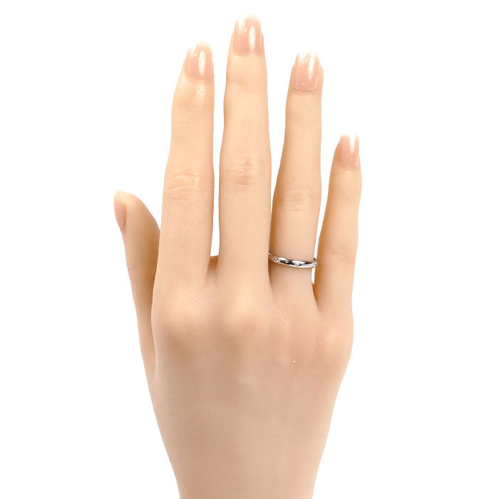 CARTIER カルティエ Pt950プラチナ ウェディング 3Pダイヤ リング・指輪 B4058351 ダイヤモンド 11号 51 2.9g レディース【中古】【美品】