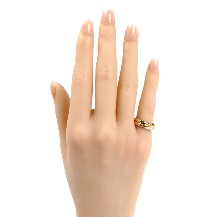 CARTIER カルティエ K18YG/PG/WG トリニティ SM リング・指輪 B4235147 7号 47 5.6g レディース【中古】【美品】