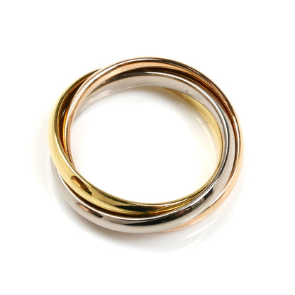 CARTIER カルティエ K18YG/PG/WG トリニティ スモール リング・指輪 B4235146 6号 46 5.3g レディース【中古】【美品】