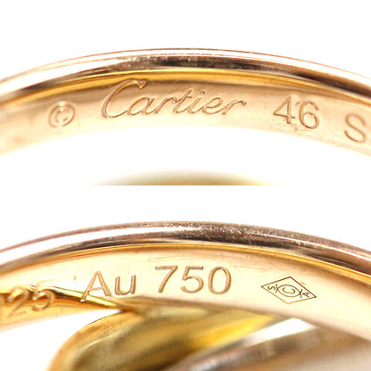 CARTIER カルティエ K18YG/PG/WG トリニティ スモール リング・指輪 B4235146 6号 46 5.3g レディース【中古】【美品】