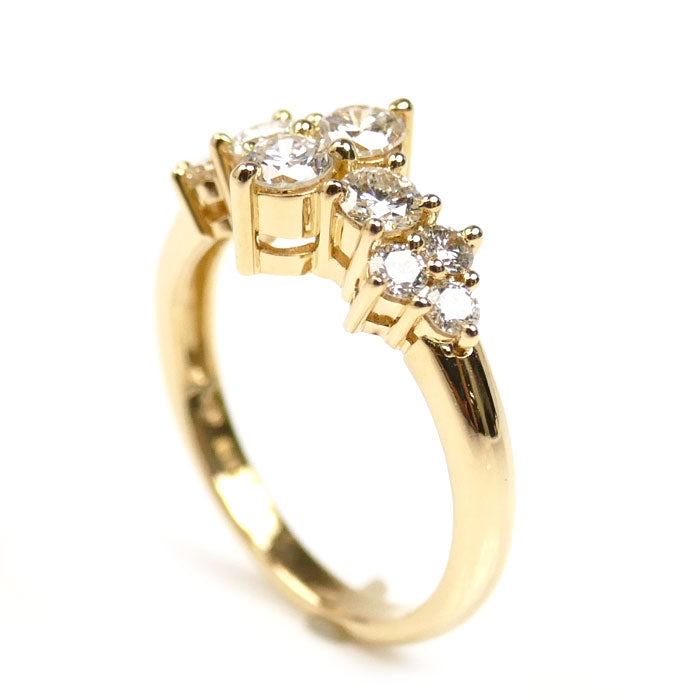 TASAKI タサキ K18YG イエローゴールド リング・指輪 ダイヤモンド0.74ct 7.5号 3.1g レディース【中古】
