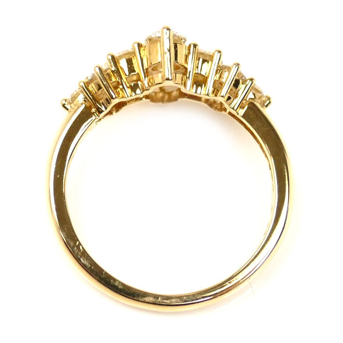 TASAKI タサキ K18YG イエローゴールド リング・指輪 ダイヤモンド0.74ct 7.5号 3.1g レディース【中古】