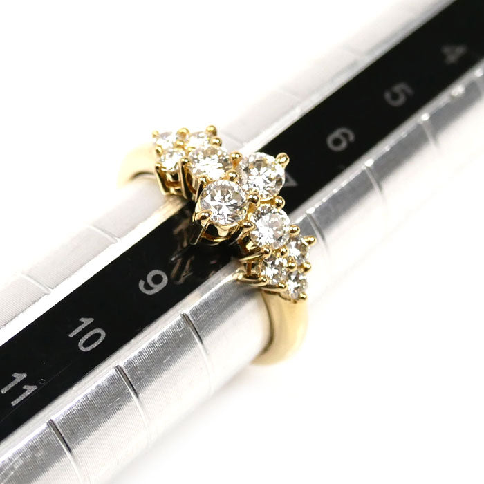 TASAKI タサキ K18YG イエローゴールド リング・指輪 ダイヤモンド0.74ct 7.5号 3.1g レディース【中古】