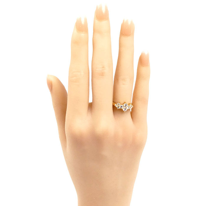 TASAKI タサキ K18YG イエローゴールド リング・指輪 ダイヤモンド0.74ct 7.5号 3.1g レディース【中古】