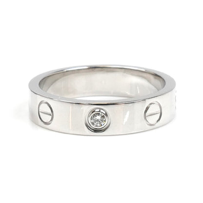 CARTIER カルティエ K18WG ホワイトゴールド ミニラブ 1Pダイヤ リング・指輪 B4050548 ダイヤモンド 8号 48 4.4g レディース【中古】【美品】