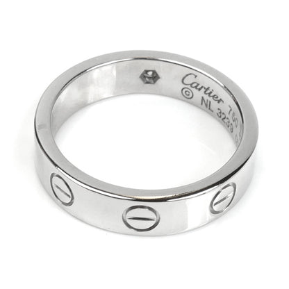 CARTIER カルティエ K18WG ホワイトゴールド ミニラブ 1Pダイヤ リング・指輪 B4050548 ダイヤモンド 8号 48 4.4g レディース【中古】【美品】