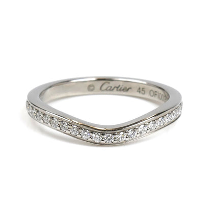 CARTIER カルティエ Pt950プラチナ バレリーナ ウェディング セミパヴェセッティング リング・指輪 B4093045 ダイヤモンド 5号 45 2.7g レディース【中古】【美品】