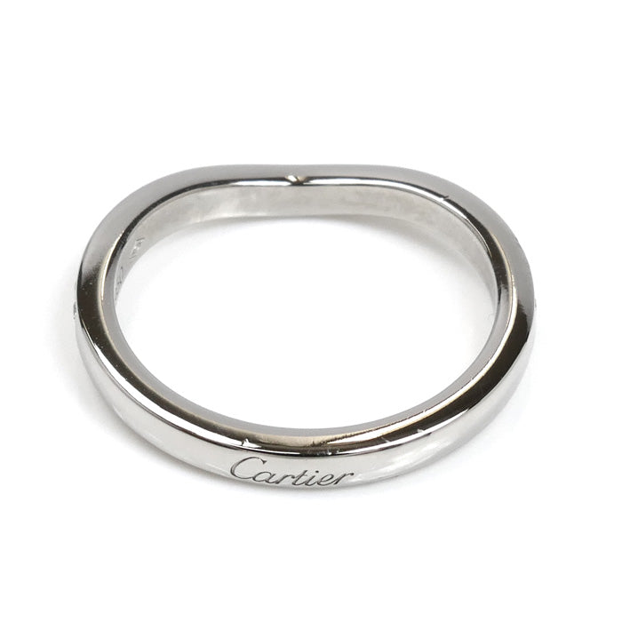 CARTIER カルティエ Pt950プラチナ バレリーナ ウェディング セミパヴェセッティング リング・指輪 B4093045 ダイヤモンド 5号 45 2.7g レディース【中古】【美品】