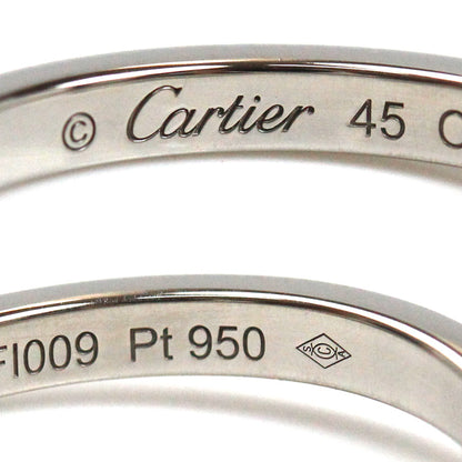 CARTIER カルティエ Pt950プラチナ バレリーナ ウェディング セミパヴェセッティング リング・指輪 B4093045 ダイヤモンド 5号 45 2.7g レディース【中古】【美品】