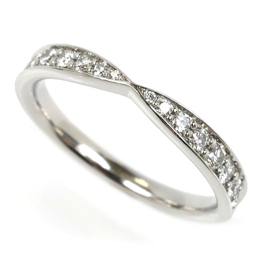 TIFFANY&Co. ティファニー Pt950プラチナ ハーモニー バンド リング・指輪 ダイヤモンド 6号 2.7g レディース【中古】【美品】