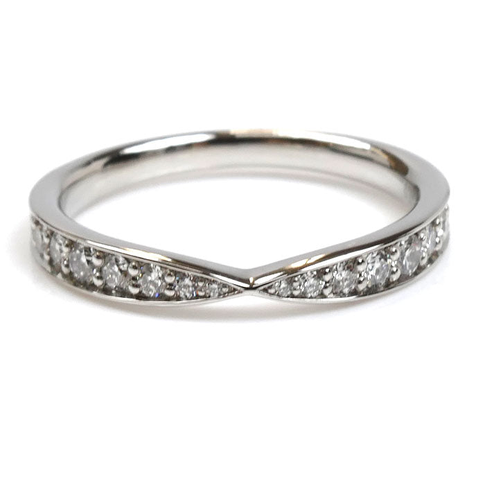TIFFANY&Co. ティファニー Pt950プラチナ ハーモニー バンド リング・指輪 ダイヤモンド 6号 2.7g レディース【中古】【美品】