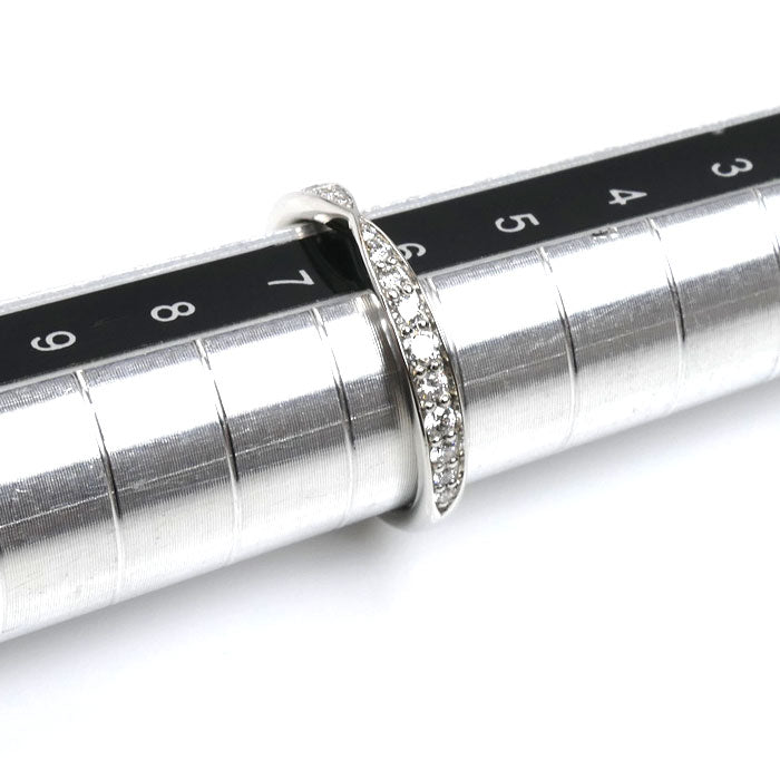 TIFFANY&Co. ティファニー Pt950プラチナ ハーモニー バンド リング・指輪 ダイヤモンド 6号 2.7g レディース【中古】【美品】